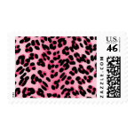 Retro Pink Leopard Print postage
