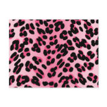 Retro Pink Leopard Print postcards