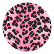 Retro Pink Leopard Print sticker