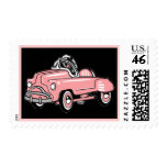 Retro Pink Pedal-Car Postage