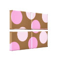Retro Pink Polka Dots wrappedcanvas