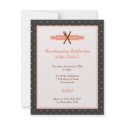 Retro pink 

polka dots frame hostess dinner party invitation