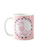 Retro pink poodle Polka Dots mugs