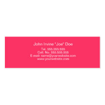 Retro Pink Profile Card Business Cards