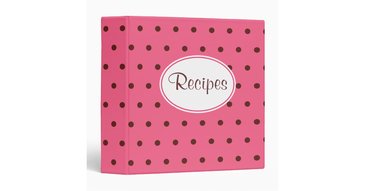 Retro Pink Recipe Binder Zazzle