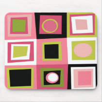 Retro pink squares mouse pad mousepads by work2beauty Retro pink squares mouse pad mousepads
