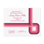 Retro Pink Stripe Invitation