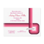 Retro Pink Stripe Invitation