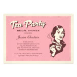 Retro Pink Tea Party Invitations