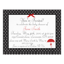 Retro Pinup Baby Shower Invitation
