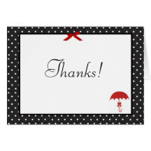 Retro Pinup Baby Shower Thank You Cards