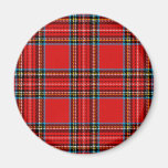 Retro Plaid Refrigerator Magnets