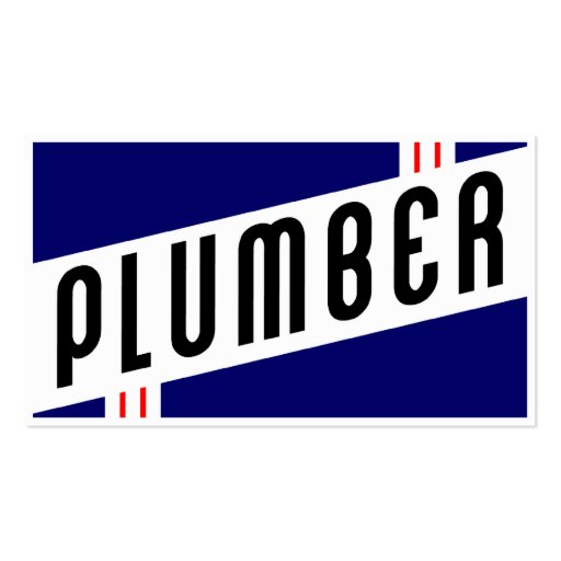 retro plumber business card template