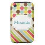 Retro Polka Dots & Stripes iPhone3G casemate cases