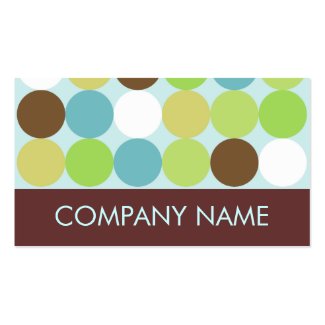 Retro polka dotted Business Card