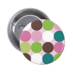 Retro polka dotted Button