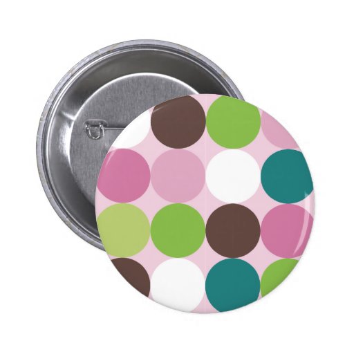 Retro polka dotted Button