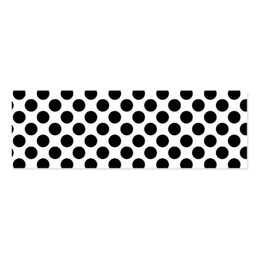 Retro Polkadots - Black & White Business Card (front side)