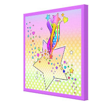 Retro Pop Art STAR Gallery Wrapped Canvas