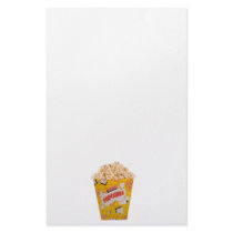 Retro Popcorn - Color Personalized Stationery