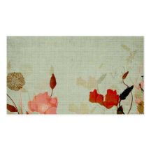 Retro poppies Business Card