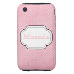 Retro Posh Pink Pattern iPhone3G casemate cases