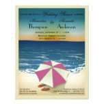 Retro Post Card Inspired Beach Scene Invite