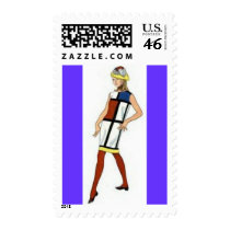 Retro Postage ~ 60s Colorblock Fashion postage