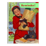 Retro Postcard Busy Lady Appointment Reminder PC