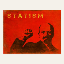 Retro Postcard with Outcome of Statism Print postcards