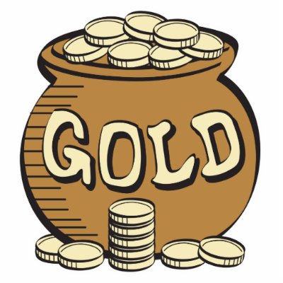 retro pot of gold acrylic cut out by doonidesigns