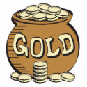 retro pot of gold photo sculptures
