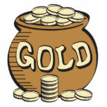 retro pot of gold acrylic cut out