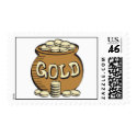 retro pot of gold postage