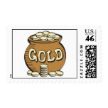retro pot of gold stamps