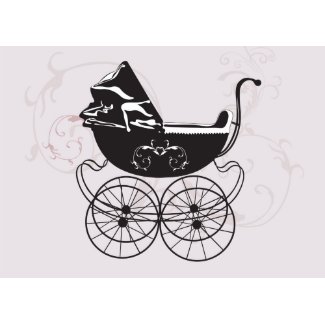 Retro pram Card card