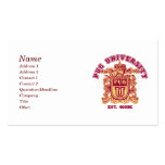 Retro Preppy PUG UNIVERSITY Garnet and Gold Business Card