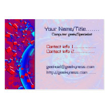 Retro Psycehdelic Crazyness Tech Geek Computer Business Cards
