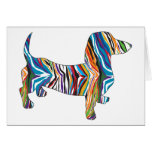 Retro Psychedelic Dachshund Cards