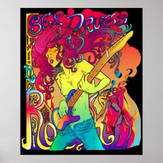 retro psychedelic music poster
