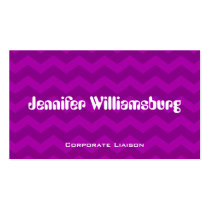 Retro Purple Chevron Professional Business Cards