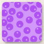 Retro Purple Circles Pattern. Drink Coaster