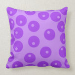 Retro Purple Circles Pattern. Pillow