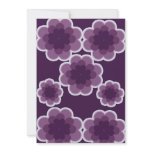 Retro Purple Flowers Custom Announcement