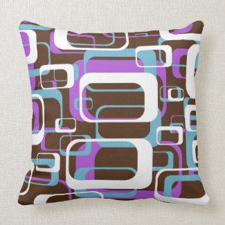 Retro Purple Pattern Pillow mojo_throwpillow