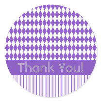 Retro Purple: Thank You Envelope Seals stickers