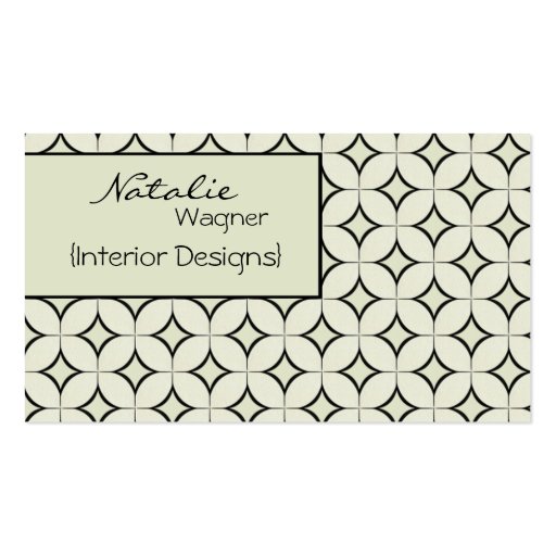 Retro Radiance Business Card, Ivory (front side)