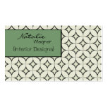 Retro Radiance Business Card, Sage