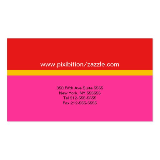 Retro Radiant Color Stripe Business Card (back side)