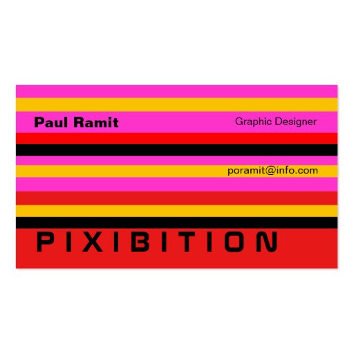 Retro Radiant Color Stripe Business Card